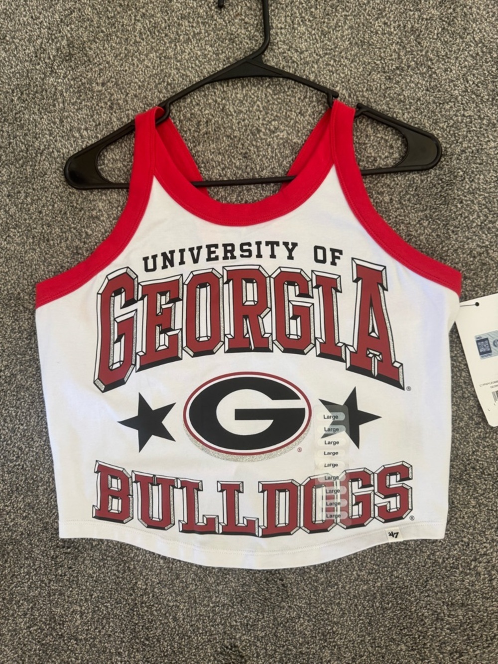 NWT! Women’s Georgia Bulldogs ‘47 cropped racerback tank top Large